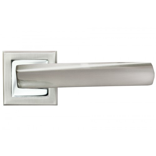 Дверная ручка Rucetti RAP 11-S SN/CP (Белый никель)