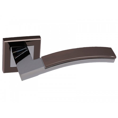 Дверная ручка с белой акриловой вставкой Adden Bau Obra (Черный никель)