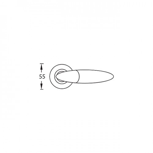 Дверная ручка с акриловой вставкой Archie Melado Line (Белый никель)
