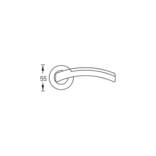 Полукруглая дверная ручка Archie Bello Line (Белый никель)